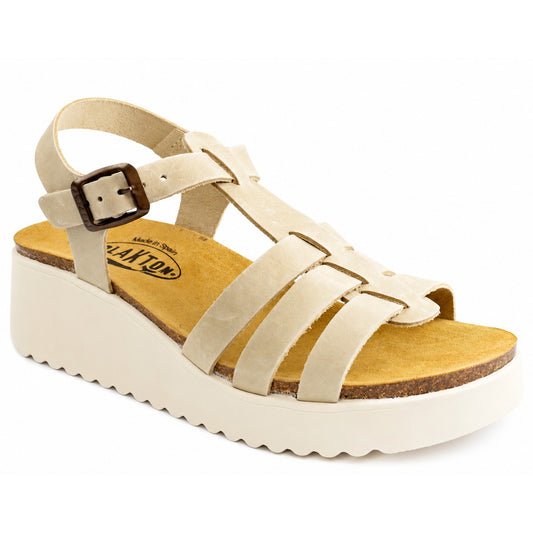 Plakton Sandale dama piele naturala 336444 bej ID5514-BEJ