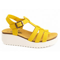 Plakton Sandale dama piele naturala 336444 galben ID5514-GLB