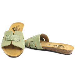 Plakton Papuci dama piele naturala 406207 MINT ID5515-MNT