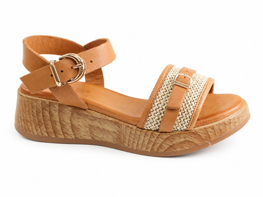 Anna Viotti Sandale dama piele naturala D58 3015  cognac ID5517-CGN
