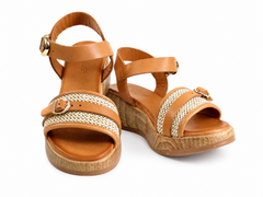 Anna Viotti Sandale dama piele naturala D58 3015  cognac ID5517-CGN