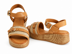 Anna Viotti Sandale dama piele naturala D58 3015  cognac ID5517-CGN