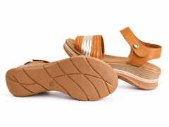 Anna Viotti Sandale dama piele naturala D22 S629 cognac ID5518-CGN