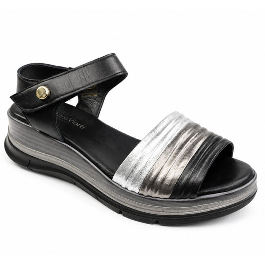 Anna Viotti Sandale dama piele naturala D22 S629 negru ID5518-NG