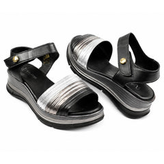 Anna Viotti Sandale dama piele naturala D22 S629 negru ID5518-NG