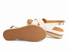 Anna Viotti Sandale dama piele naturala D58 66349 CREAM ID5521-CREAM