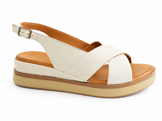 Anna Viotti Sandale dama piele naturala D58 66349 CREAM ID5521-CREAM