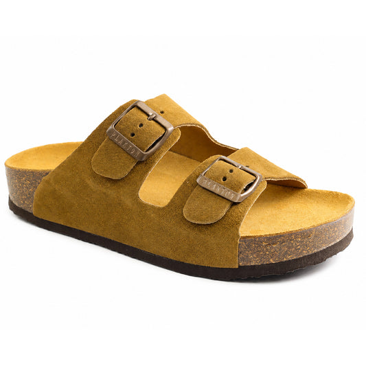 Plakton Papuci dama piele naturala 340010 maro velur ID5522-MAROV