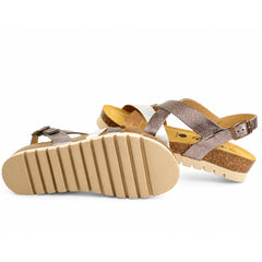 Plakton Sandale dama piele naturala 355888 15 METAL ID5523-METAL