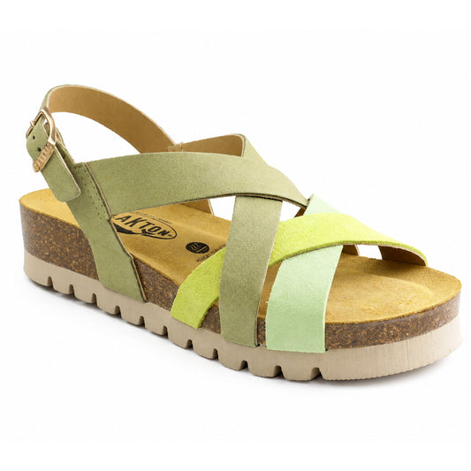 Plakton Sandale dama piele naturala 355888 15 vernil multicolor ID5523-VERM