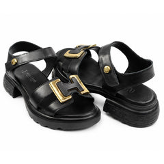 Anna Viotti Sandale dama piele naturala D22 S640 negru ID5526-NG