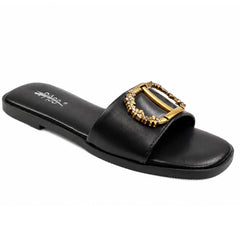 Pass Collection Papuci dama piele naturala AGQS80013A 01 N negru ID5531-NG