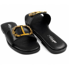 Pass Collection Papuci dama piele naturala AGQS80013A 01 N negru ID5531-NG
