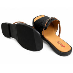 Pass Collection Papuci dama piele naturala X4X460016A 01 N negru ID5533-NG