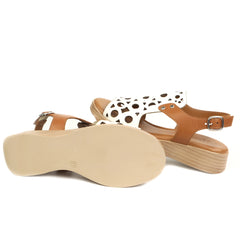 Anna Viotti Sandale dama piele naturala D22 S554 alb combinat ID5536-ALBCOMB
