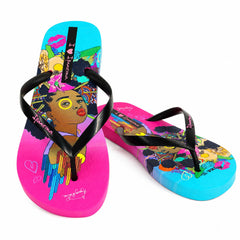 Ipanema Papuci dama GRAFFITI 83814 BN516  PINK/BLACK/BLUE ID5554-PKBKBL