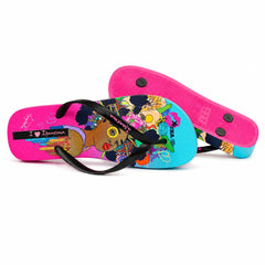 Ipanema Papuci dama GRAFFITI 83814 BN516  PINK/BLACK/BLUE ID5554-PKBKBL