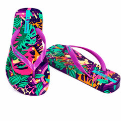Ipanema Papuci dama GRAFFITI 83814 BO595 LILAC/GREEN/PINK ID5555-LIGRPK