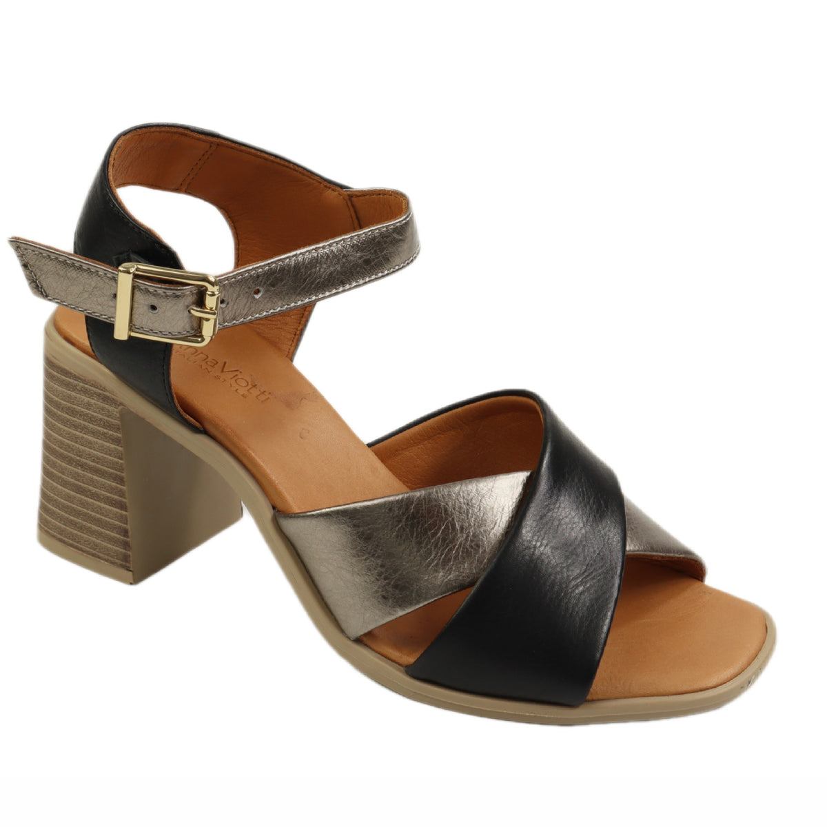 Anna Viotti Sandale dama piele naturala D58 3039 BLACK ID5563-BLK