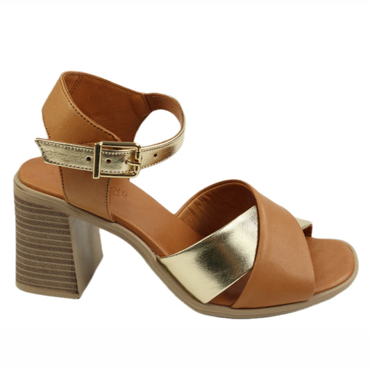 Anna Viotti Sandale dama piele naturala D58 3039 cognac ID5563-CGN