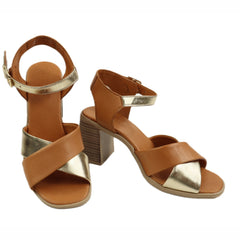 Anna Viotti Sandale dama piele naturala D58 3039 cognac ID5563-CGN