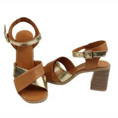 Anna Viotti Sandale dama piele naturala D58 3039 cognac ID5563-CGN