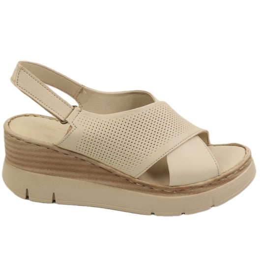 Anna Viotti Sandale dama piele naturala D56 712 crem ID5564-CRM