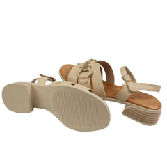 Anna Viotti Sandale dama piele naturala D42 1020 bej ID5568-BEJ
