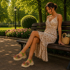 Pass Collection Sandale dama piele naturala 3OLY80012C 06 N verde ID5594-VRD