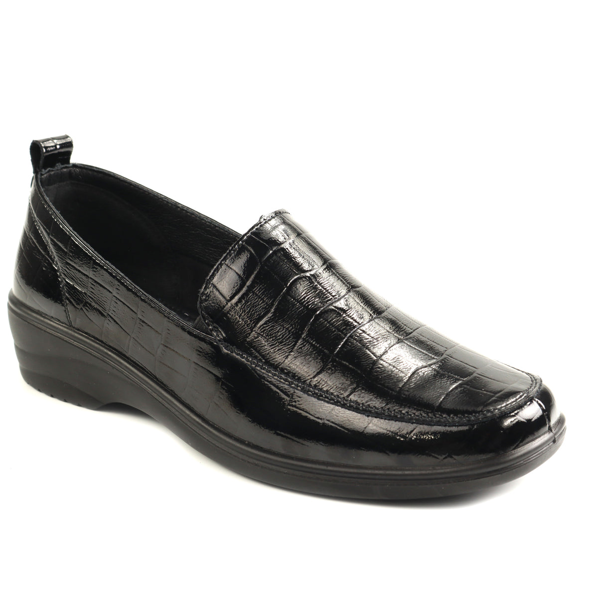 Pass Collection Pantofi dama X4X400017A 01 O negru croco lac ID5598-NGCRL
