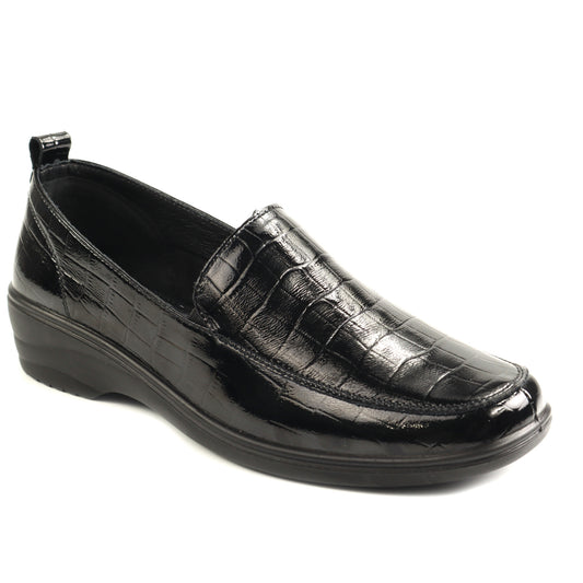 Pass Collection Pantofi dama X4X400017A 01 O negru croco lac ID5598-NGCRL