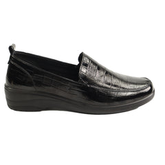 Pass Collection Pantofi dama X4X400017A 01 O negru croco lac ID5598-NGCRL