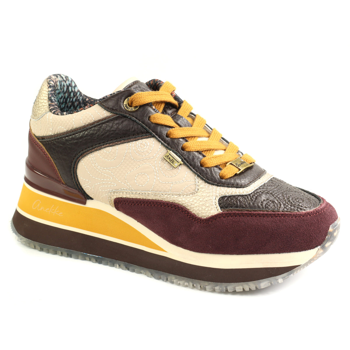 Anekke Sneakers dama London 43307 045 BURGUNDY ID5604-BURG