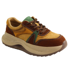 Feeling Pantofi dama sport piele naturala 802 BROWN ID5609-BRN