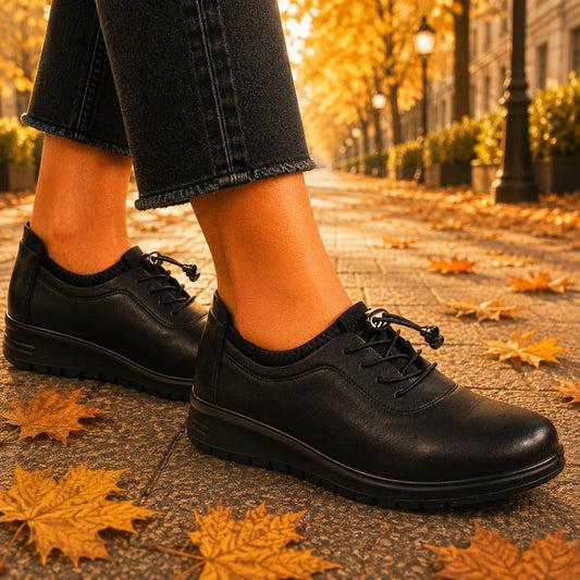 Formazione Pantofi dama piele naturala N015 BLACK ID5627-BLK