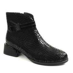 Fiore Fino Ghete dama piele naturala 2702003 negru sarpe ID5636-NGS