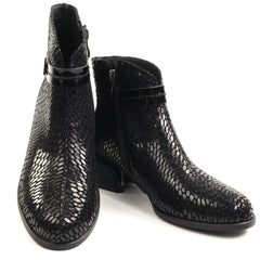 Fiore Fino Ghete dama piele naturala 2702003 negru sarpe ID5636-NGS