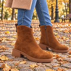 Fiore Fino Ghete dama piele naturala 2709007 maro velur ID5638-MAROV