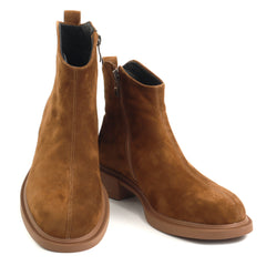 Fiore Fino Ghete dama piele naturala 2709007 maro velur ID5638-MAROV