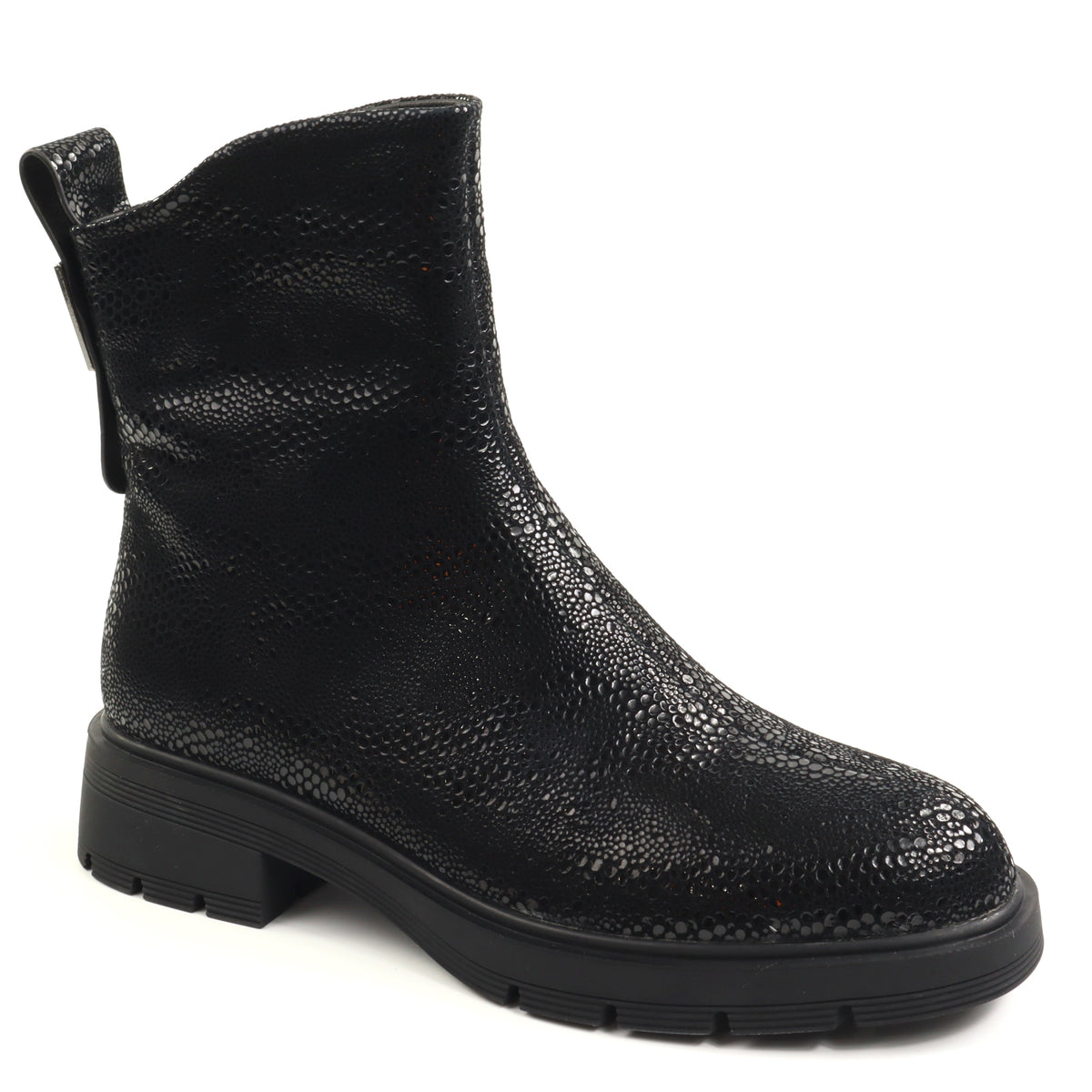 Fiore Fino Ghete dama piele naturala 2709012 negru sarpe ID5639-NGS