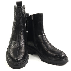 Fiore Fino Ghete dama piele naturala 2709012 negru sarpe ID5639-NGS