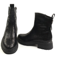Fiore Fino Ghete dama piele naturala 2709012 negru sarpe ID5639-NGS