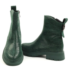 Fiore Fino Ghete dama piele naturala 2709012 verde sarpe ID5639-VRS