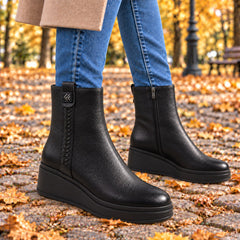 Fiore Fino Ghete dama piele naturala 2709020 negru ID5640-NG