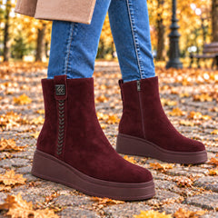 Fiore Fino Ghete dama piele naturala 2709021 bordo velur ID5641-BRDV