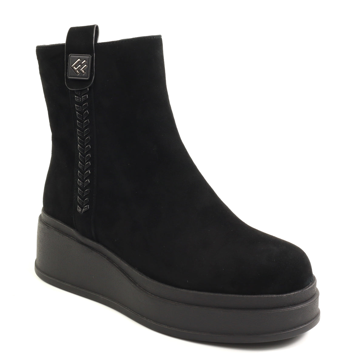 Fiore Fino Ghete dama piele naturala 2709021 negru velur ID5641-NGV