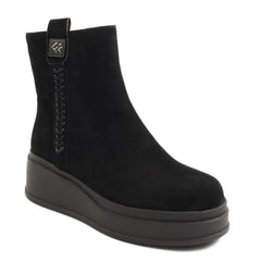 Fiore Fino Ghete dama piele naturala 2709021 negru velur ID5641-NGV