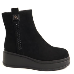 Fiore Fino Ghete dama piele naturala 2709021 negru velur ID5641-NGV