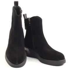 Fiore Fino Ghete dama piele naturala 2709038 negru velur ID5642-NGV