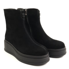Fiore Fino Ghete dama piele naturala 2709038 negru velur ID5642-NGV